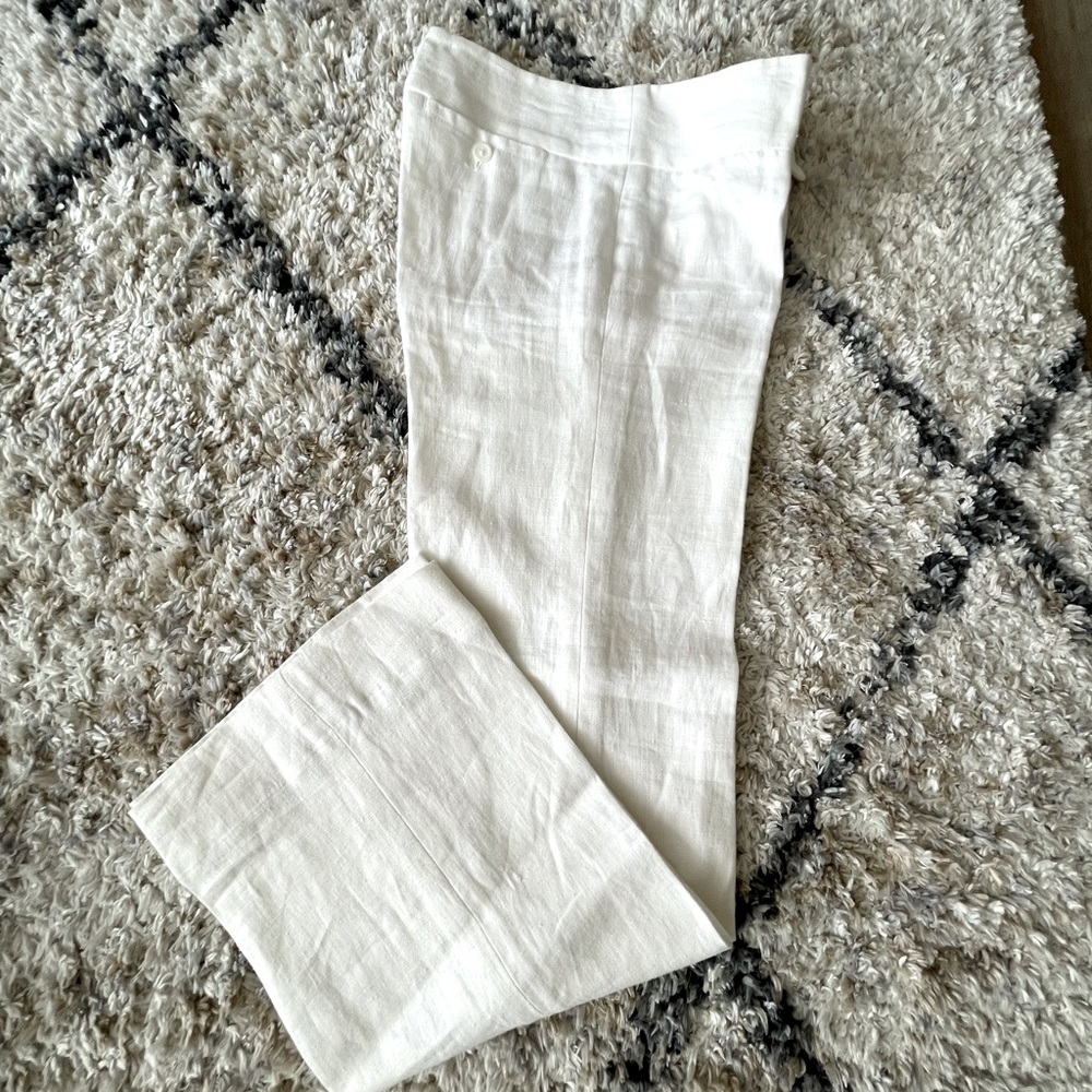 NWOT Michael Kors White Linen pants size 00
